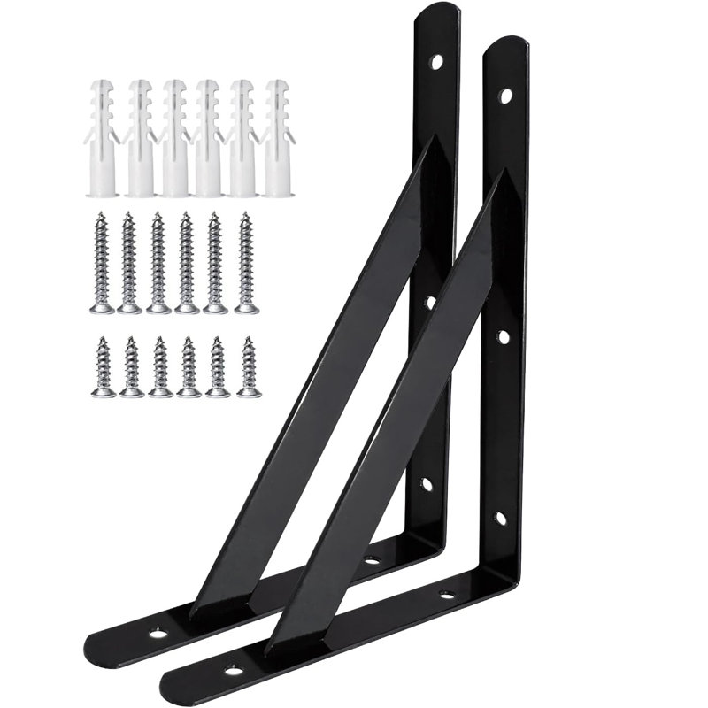 Supports muraux en forme de L flottant 12 pièces Coster, H 12 po x l 3 po x P 7,5 po