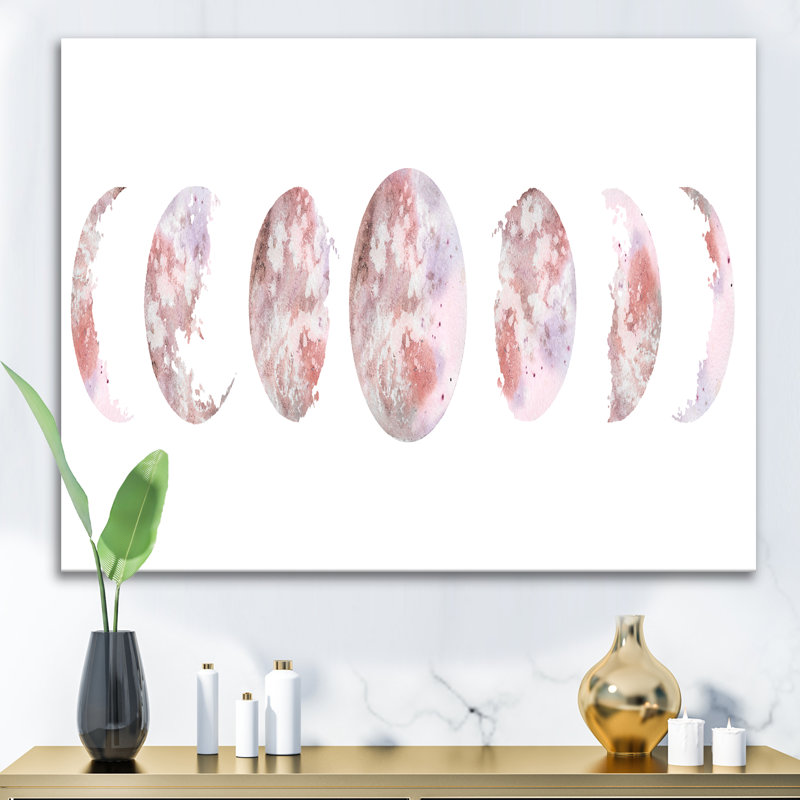 Phases de lune - Impression sur toile, H 24 po x l 32 po x P 1 po, Toile tendue