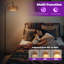 Lampe sur pied arquée en rotin 69,6 po avec lumière DEL et télécommande Aarzo-918354501
