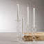 Ensemble de 2 bougeoirs en verre Adrienna Swirl-1848316879