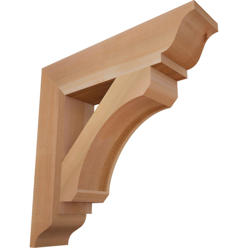 Support en bois rustique traditionnel BKTLEC01, Cèdre rouge de l'Ouest (lisse), H 18 po x l 3,5 po x P 18 po