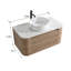 Meuble-lavabo cannelé avec armoire de rangement et tiroirs 36 po Avalon-133010672