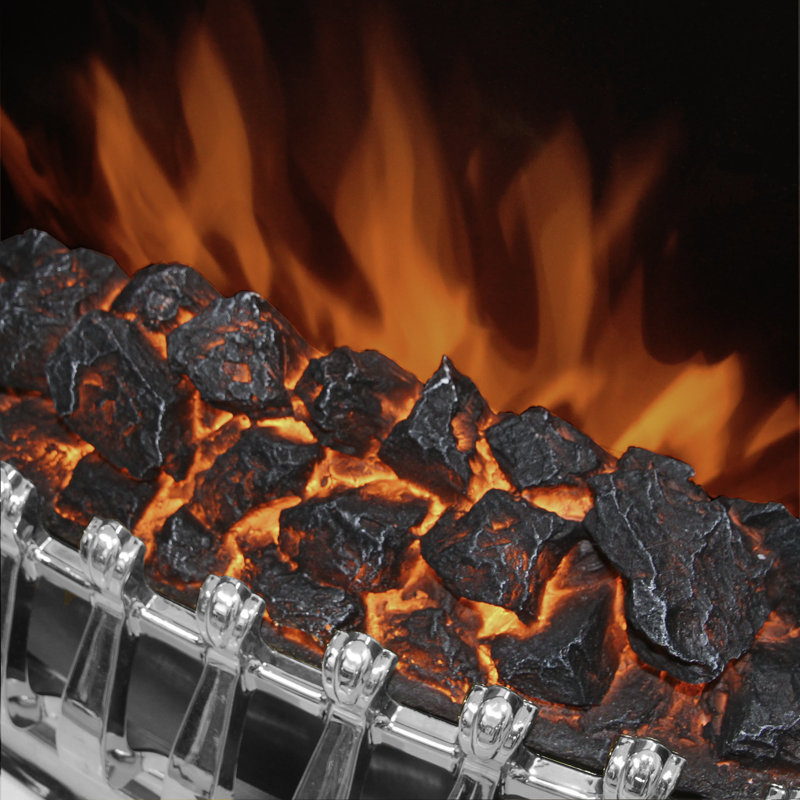 Bayden 16" Inset Electric Fire, Chrome