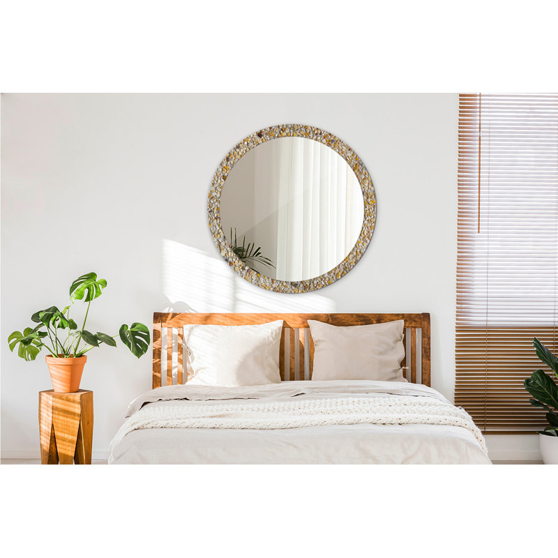 Huldar Glass Flat Wall Mirror, 90cm H x 90cm W