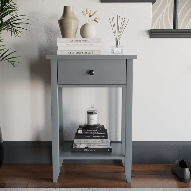 Clichy Console Table for Hallway & Living Room Furniture, 74 H x 50 W x 30 D cm, Grey