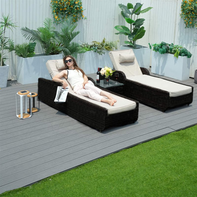 Outdoor Wicker Chaise Lounge by Hokku Designs