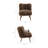 Zerra Faux Shearling Accent Armchair In Brown-712407430