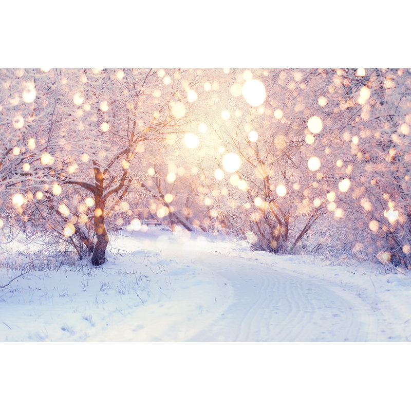 Sheyenne Christmas Holiday With Colour Snowflakes - Wrapped Canvas Print, 61cm H x 91cm W x 3.8cm D