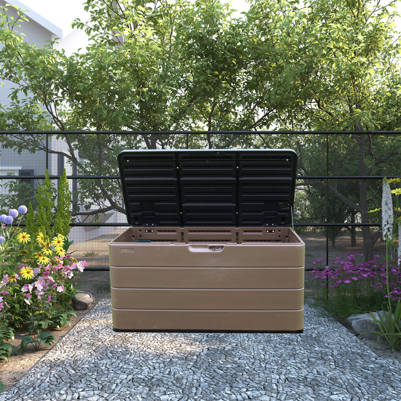 46"L x 24" W x 24"H Heavy-Duty Outdoor Storage Deck Box in Brown