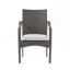 Ensemble de salle à manger d'extérieur en rotin avec 4 chaises, gris