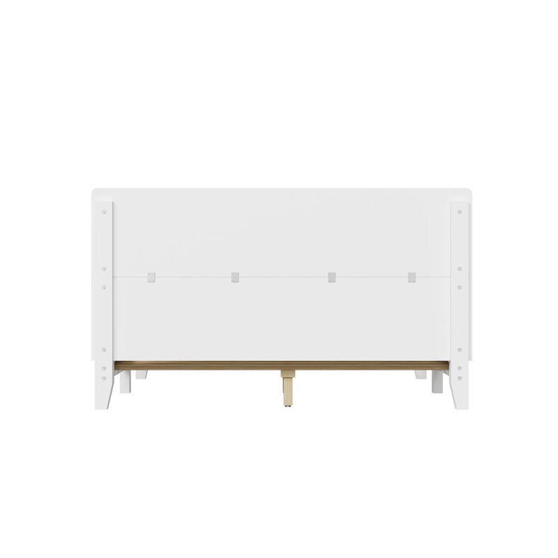 Solid Wood Platform Bed, White