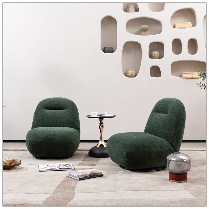 Chaise pivotante moderne et confortable pour divers espaces, rehaussant le style intérieur, Vert