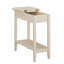 Table de chevet Ilithia avec rangement rabattable et tablette ouverte, table de chevet mince pour les petits espaces, table de bout étroite et moderne pour la chambre à coucher ou le salon, organisateur de table d'appoint peu encombrant-1332687819