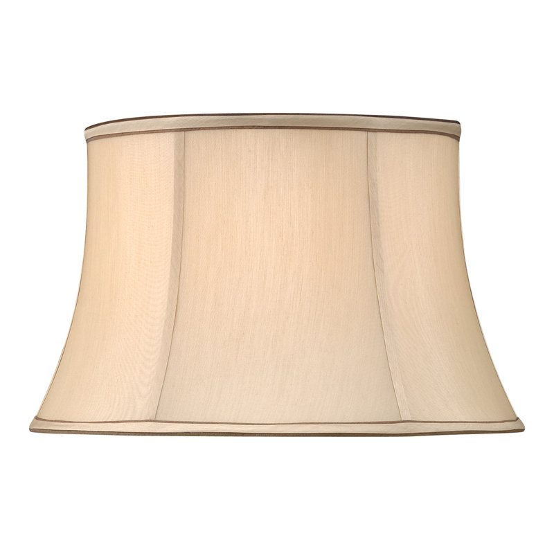 Abat-jour cloche en soie / shantung H 9,5 po x l 16 po (araignée), Crème