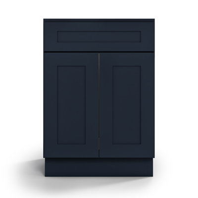 Meuble-lavabo de 1 800 cabines seulement, portes à fermeture amortie, sans lavabo ni comptoir, offert en formats de 24 po et 27 po de largeur.