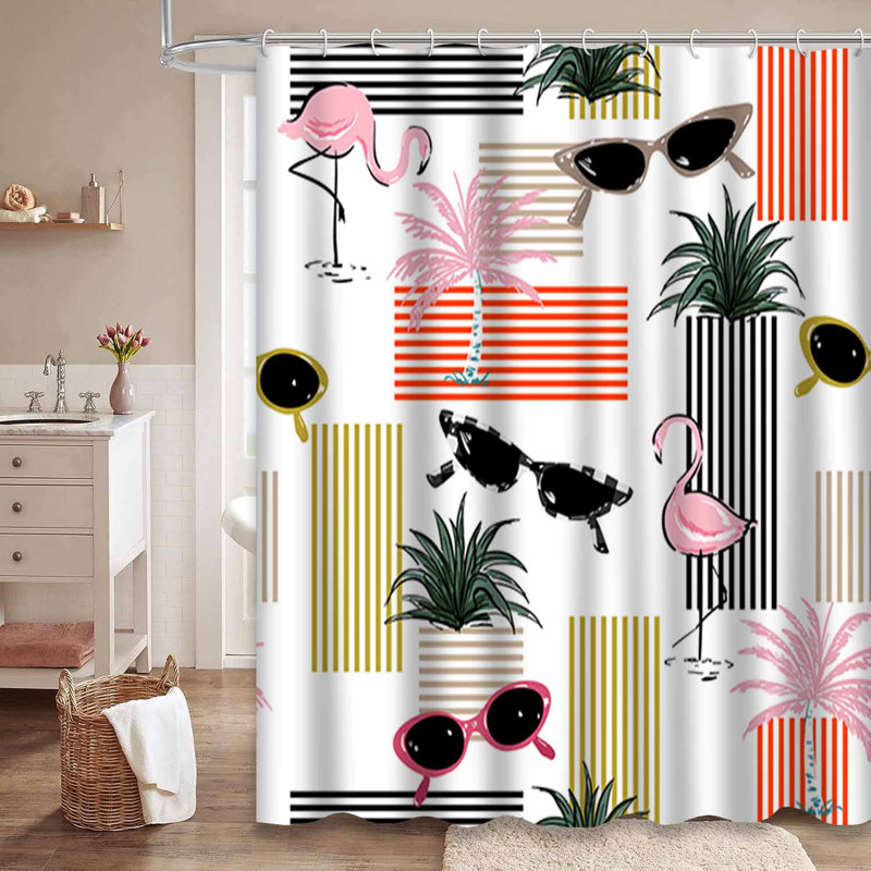 Rideau de douche imperméable avec 12 crochets, L 72 po x l 78 po