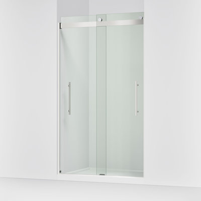 Levity Plus Less Sliding Shower Door, 81-5/8 In. H X 44-5/8 - 47-5/8 In. W, With 3/8 In.-Thick Crystal Clear Glass
