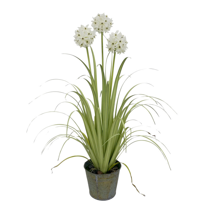 99cm Flowering Tree in Metal Planter