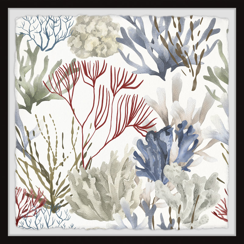 Underwater Meadows - Single Picture Frame Print, 45cm H x 45cm W x 3.81cm D