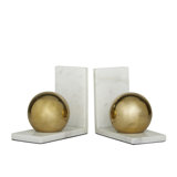 Marble Orb 7 lbs Decorative Bookends Set