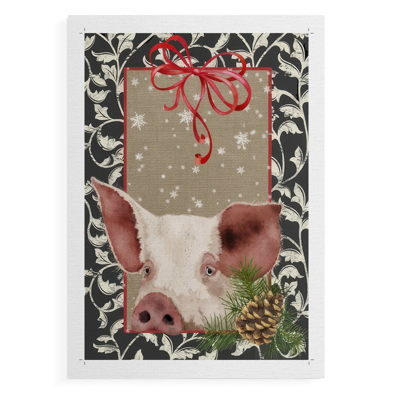 County Christmas Farm II - Impression sur toile seulement - NON-CADRE, H 18 po x l 12 po