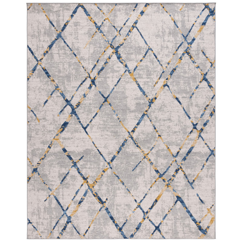 Aishya Performance Geometric Rug, Rectangle 8' x 10'