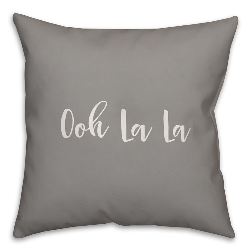  Coussin Oooh La La, Gris, Coussin et housse de coussin