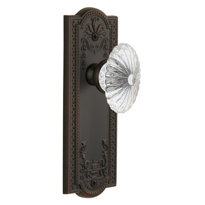 Double plaque Grandhomme Parthénon avec bouton de porte en cristal bourgogne