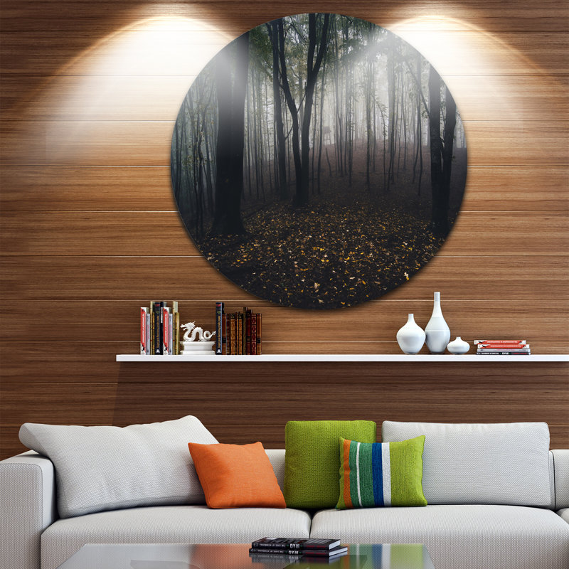 «Dark Spooky Misty Wild Forest», reproduction de photo, H 38 po x l 38 po x P 1 po, H 36 po x l 36 po x P 1 po
