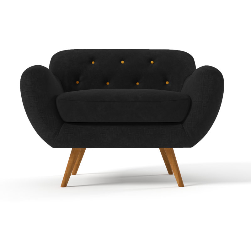 Jefferson Upholstered Armchair, Black