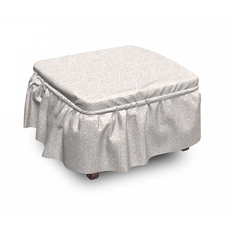 Housse pour repose-pieds en carreaux concentriques rhombus