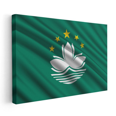 «Macau Flag Waving», reproduction d'art sur toile