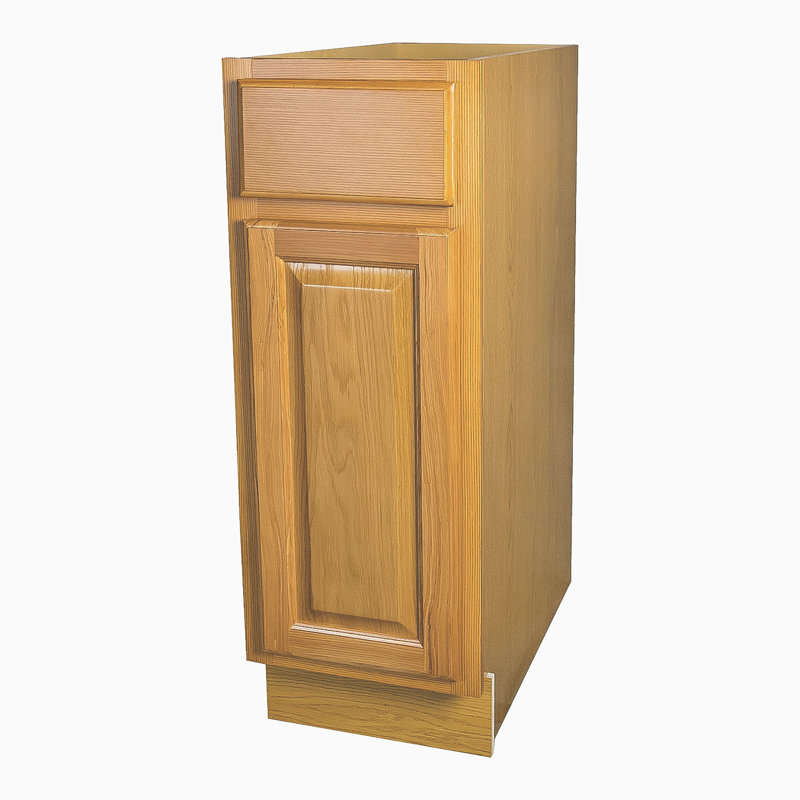 Honey Amber Raised Panel Base Cabinet, 34.5" H x 21" W x 24" D