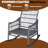 2 - Person Patio Conversation Sets, Outdoor Seating Group with Cushions, Rattan Rocking Chairs with End Table-1286963054