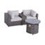 Ensemble de conversation modulaire avec coussins 4 pièces Cleo