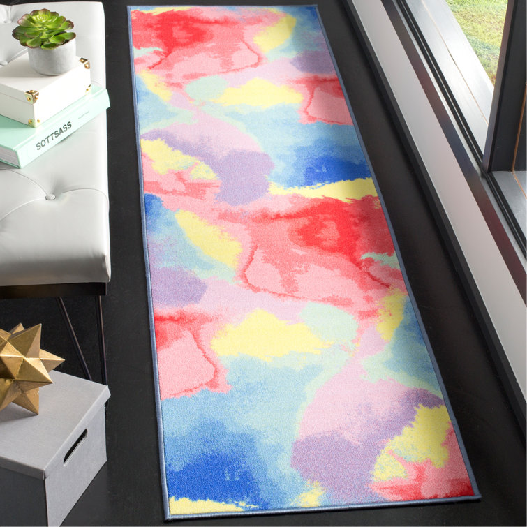 Darline Performance Machine Washable Abstract Rug