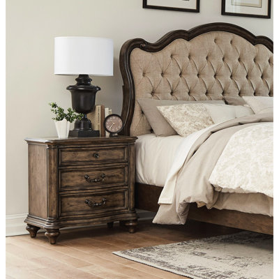 Table de chevet en chêne brun pour chambre à coucher - Accessoire fonctionnel et élégant