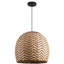 Luminaire suspendu en rotin de 13,77 po Carlise