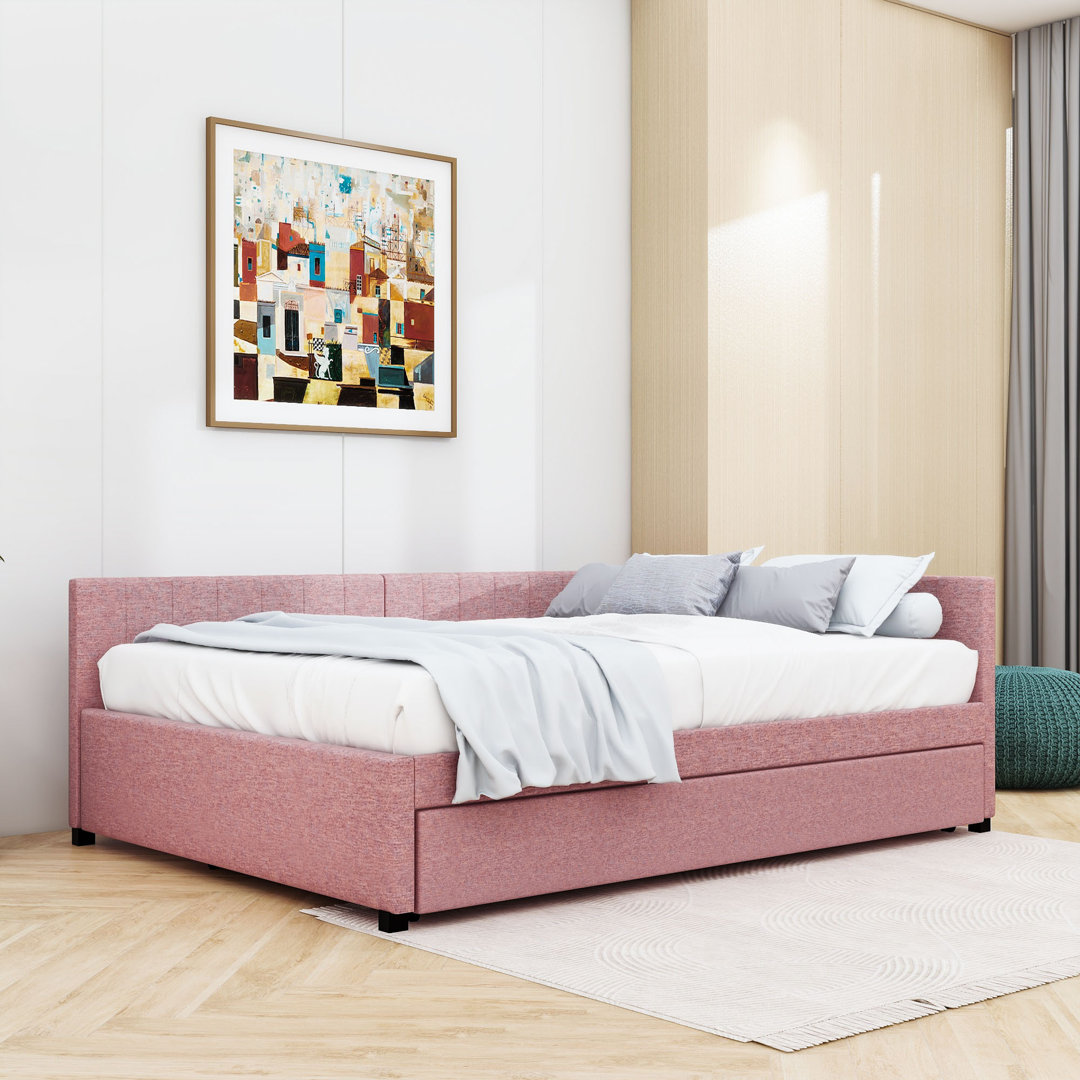 Upholstered Sofa Daybed with Trundle Latitude Run® 