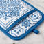 MARTHA STEWART Strie Medallion Pot Holder 2-Pack Set Navy Blue 7"x10"
