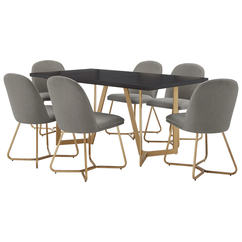Ensemble repas pour 6 personnes Ainhoa, Gris silex