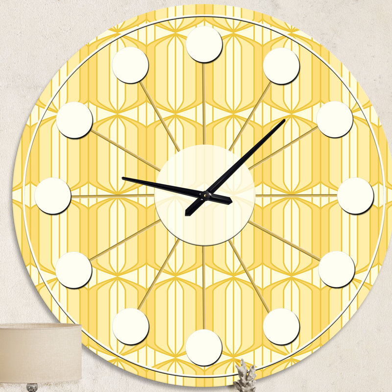 Horloge murale rétro Mid-Century, Moyenne