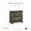 Table de chevet 2 tiroirs Brien