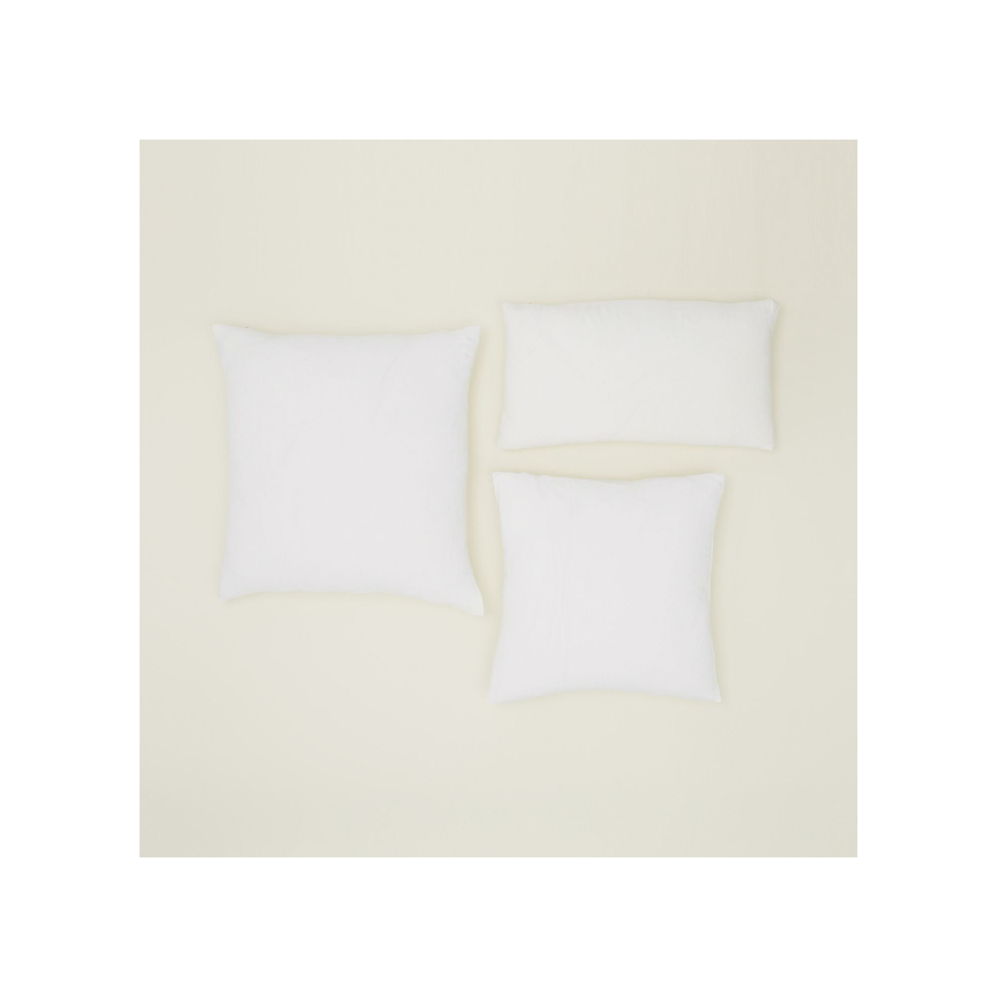 Simple Embroidered Linen Throw Pillow, Square 22", White