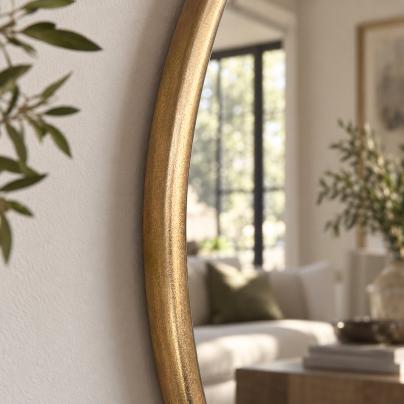 Chanavia Metal Flat Mirror, Light Gold
