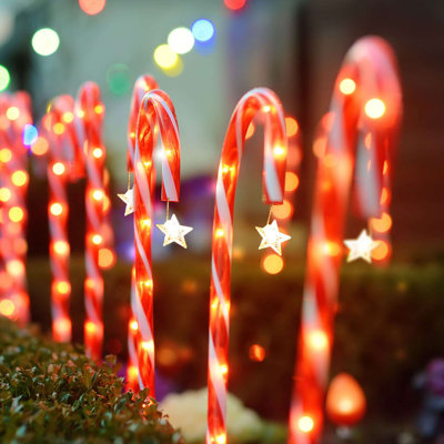 Paquet de 5 décorations solaires imperméables pour Noël
