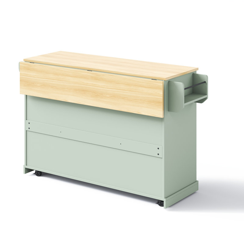 120 cm W Kitchen Cart with, Green