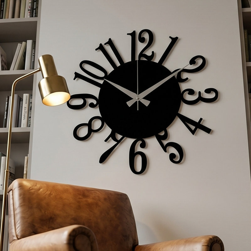 Arlo Modern 19" Silhouette Metal Wall Clock