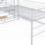 Lit mezzanine simple avec escalier de rangement - aucun sommier nécessaire, structure en métal robuste