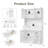 71'' Kitchen Pantry Storage Cabinet With Microwave Stand-105588598